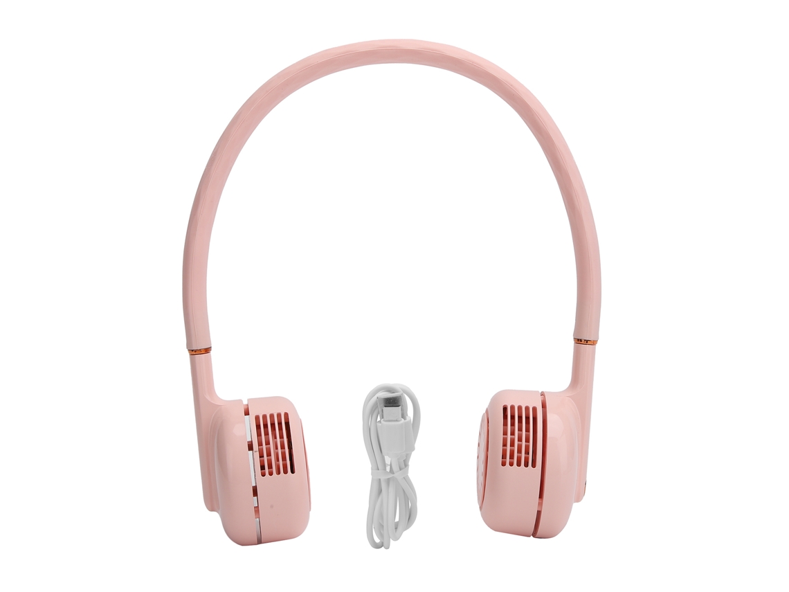 Aetheria ventilador Portátil Sem Lâminas Pendurado no Pescoço Silicone Abs Compacto para Casa Exterior Esportes Rosa