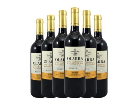 Vinho OLARRA Clásico Tempranillo Rioja Reserva (0.75 L - 6 Unidades)