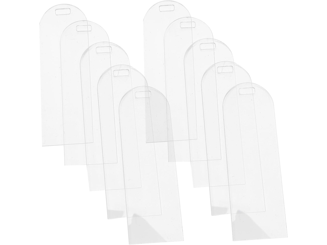 Juego de 10 marcapáginas acrílicos GOKOCO en blanco para manualidades (no requiere pintura)
