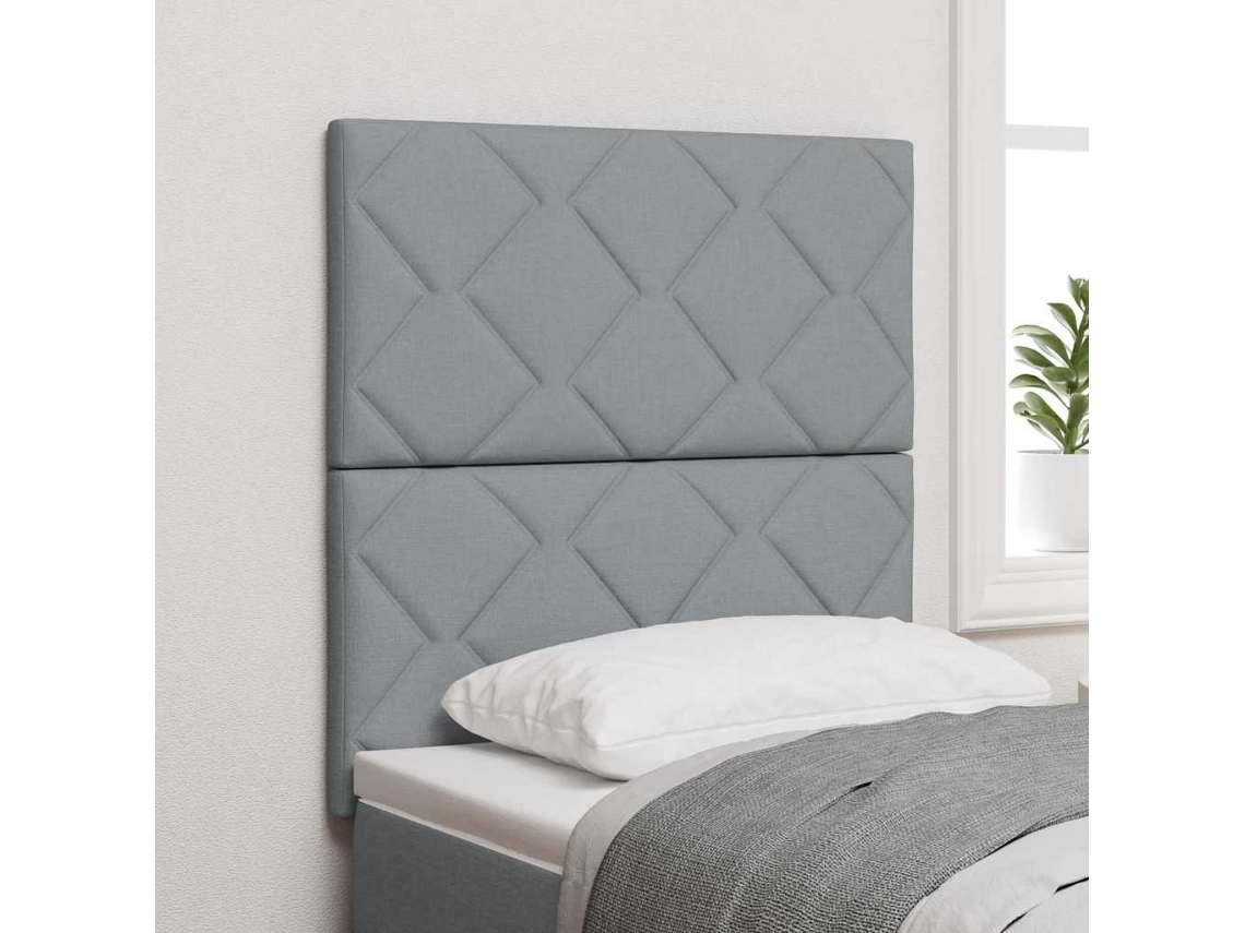 Vidaxl Cabeceira Cinzento-claro 80 Cm Tecido