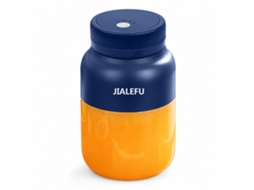 Liquidificadora Portátil Elétrica Azul, 38 Lâminas, Copo 1300 Ml, Capacidade De Sumo 800 Ml, 2 Tampas, Palhinha E Alça Jialefu