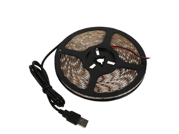 Rebe-tira Led 5050 Impermeável 5m 5v Usb Luz Decorativa Luz De Fundo Tv Luz Quente
