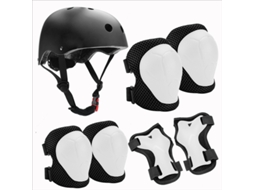 Kit Proteção De Crianças Capacete 7 Em 1 ,tamanho:s Branco