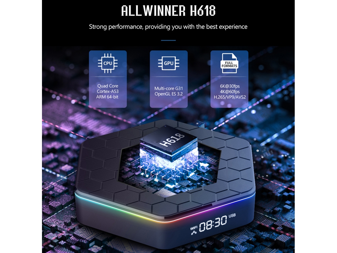 Tv Box Com Reprodução 4k E Wifi6