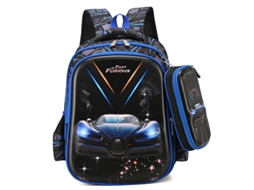 Conjunto De Mochila Escolar E Estojo Para Lápis, Composto Por Duas Peças, Para Alunos Do Ensino Fundamental – Mochila Infantil Rígida De 15 Polegada