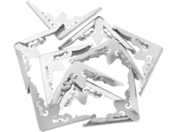 Lote De 10 Peças Para Présents Proteções Ângulo Réglables Alliage Zinc Argenté Pour Livres Boîtes Bijoux,