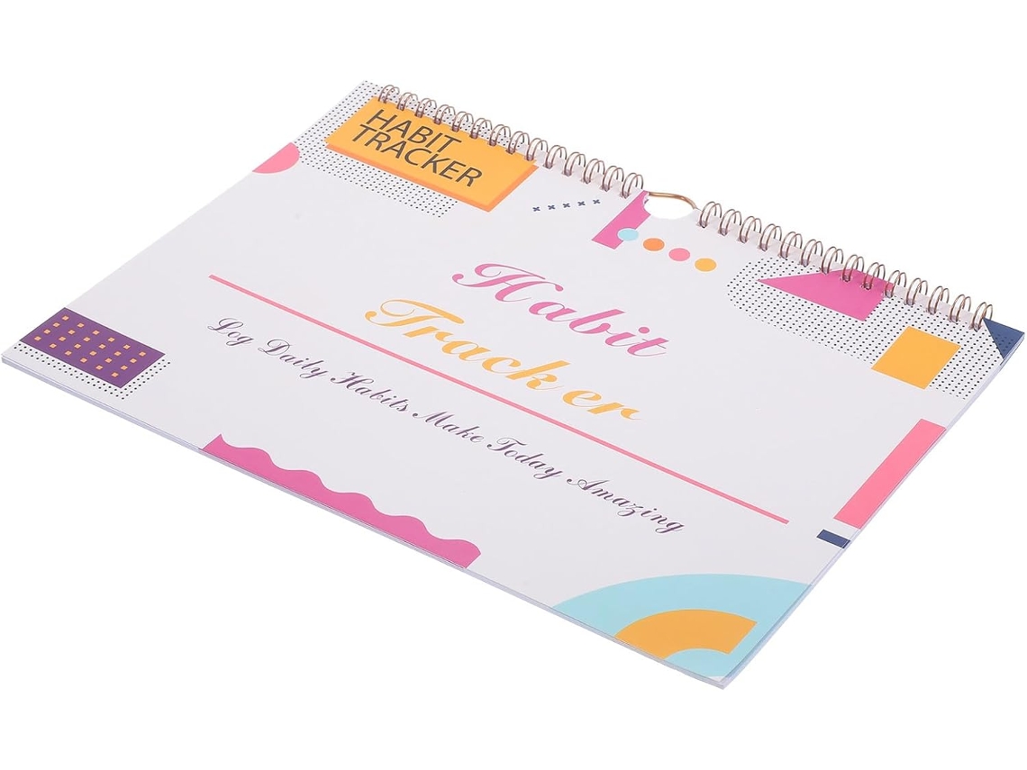 Planilha simples para controle de hábitos diários, calendário de exercícios e planejamento em papel branco.