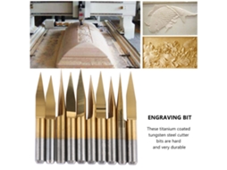 Ferramentas De Escultura Cnc Laxiscreed Com Revestimento Em Titânio E Aço Tungstênio