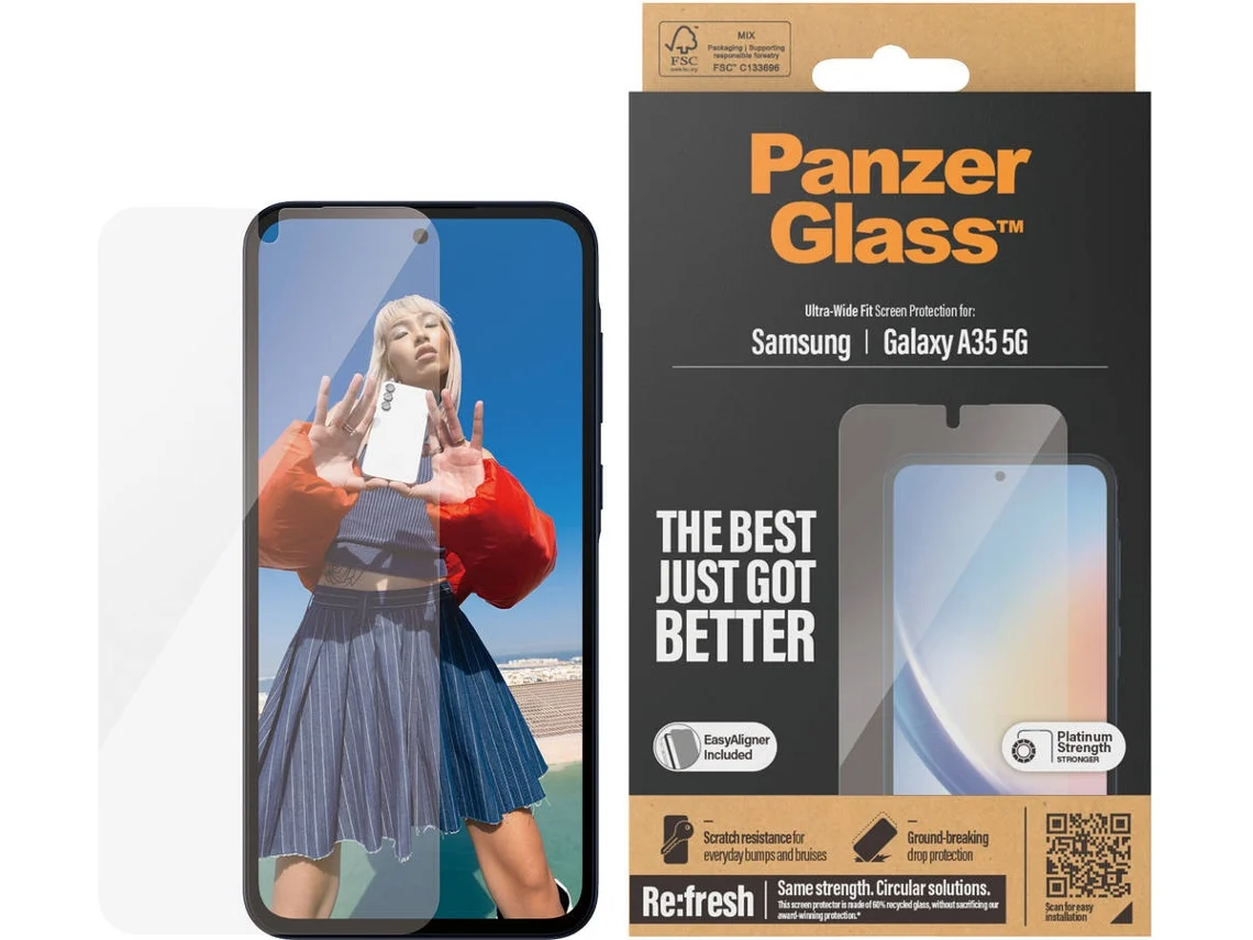 Pelicula de Vidro PANZERGLASS Galaxy A35 (Outlet Caixa Aberta)