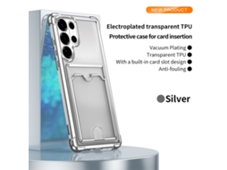 Capa Para Celular Samsung Com Proteção Contra Impactos Nos Quatro Cantos E Revestimento Eletroplástico Transparente Macio.prata, Borda S25