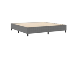 Conjunto 1 Cama De Plataforma Vidaxl Cinzento-claro Cordão (200 X 200 Cm)
