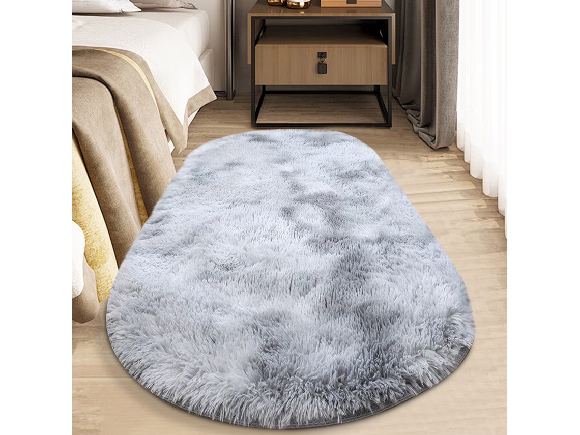 Alfombra Ovalada De Seda Para Dormitorio