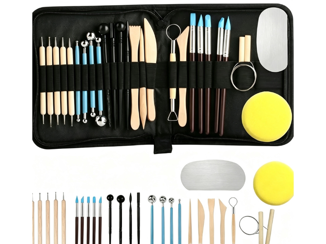 Kit De 26 Peças Para Cerâmica E Modelagem