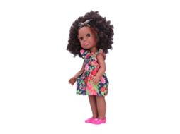 Primerox boneca Africana Negra Bonita Afro Realista 35cm Brinquedo de Role Play Presente para Crianças