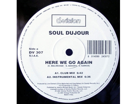 Vinil Here We Go Again Dvision Records