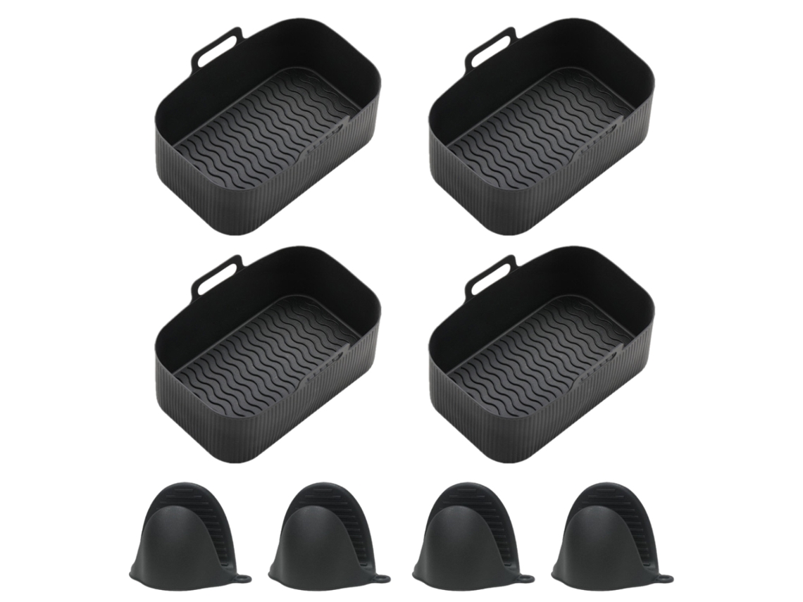 KOFIHETY Revestimento De Cesta Para Air Fryer Em Silicone Acessório Reutilizável E Seguro Para Forno De Ar