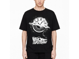 Rockinstone Back To The Future Movie Wheel Of Time Black Adult T-shirt Size:l