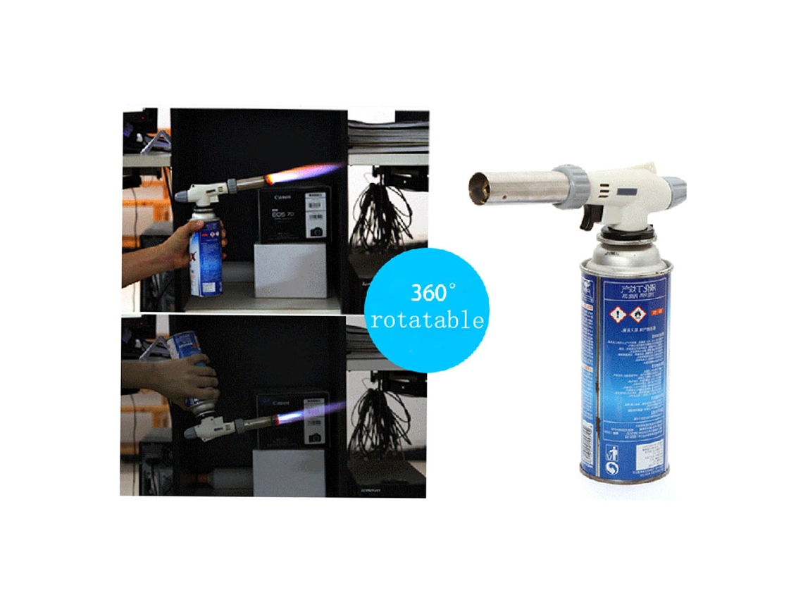 Tocha a Gás Butano Giratória 360° Ignição Automática