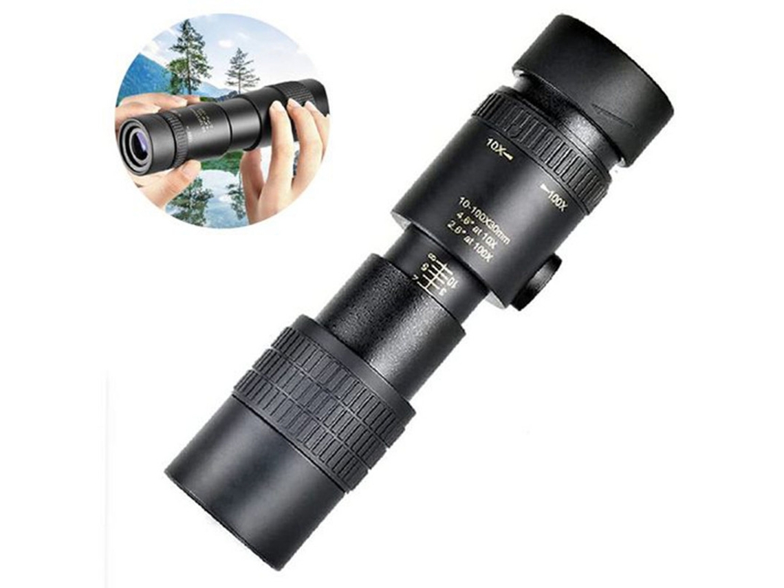 Monocular USHION 10 30040 Foco Variável Adulto Prisma Bifocal Compacto Preto