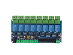 Módulo Relé 8 Canais Com Interface Rs485 Ttl Entrada Saída Dc 12v