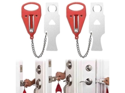 Cerradura Portátil De Segurança Para Porta Melhorada 2 Peças Para Apartamentos Hotel Viagens Dormitório