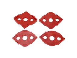 4pcs Modelos De Cantos Redondos R Roteador De Raio De Canto Modelo De Roteador Abs Localizador De Cantos Para Carpintaria Vermelho