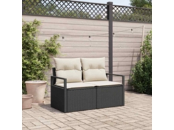 Vidaxl Sofá De Jardim Com Almofada 120 X 62 X 69 Cm. Vime Pe