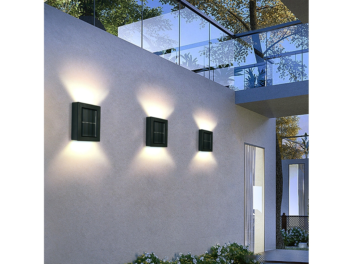 2026 lámpara Solar de Parede Exterior Impermeável Led para Jardim Pátio Escada Rua Iluminação Exterior