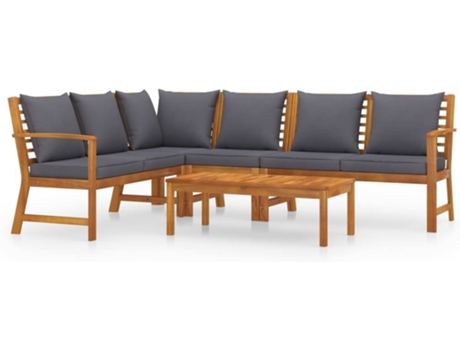 Conjunto de Jardim  Lounge 3057780 (Castanho - Madeira de Acácia - 100x50x33 cm - 5 Peças)