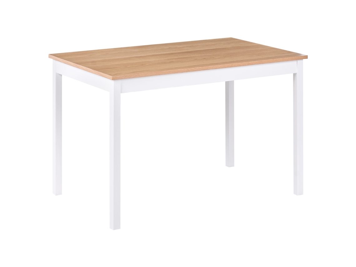 Mesa De Comedor Beliani Houston De Mdf Marrón 75x125x76