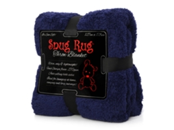 Cobertor Snugrug Luxo Sherpa Fleece Sofá Tv Lance Cobertores Para Presente 127x178cm - Azul Marinho