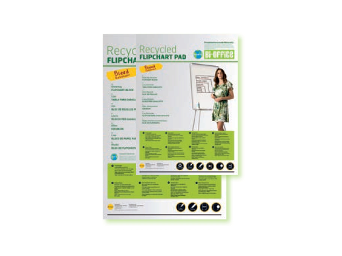 Bloco Papel Flipchart Euro Earth-It 55Gr.