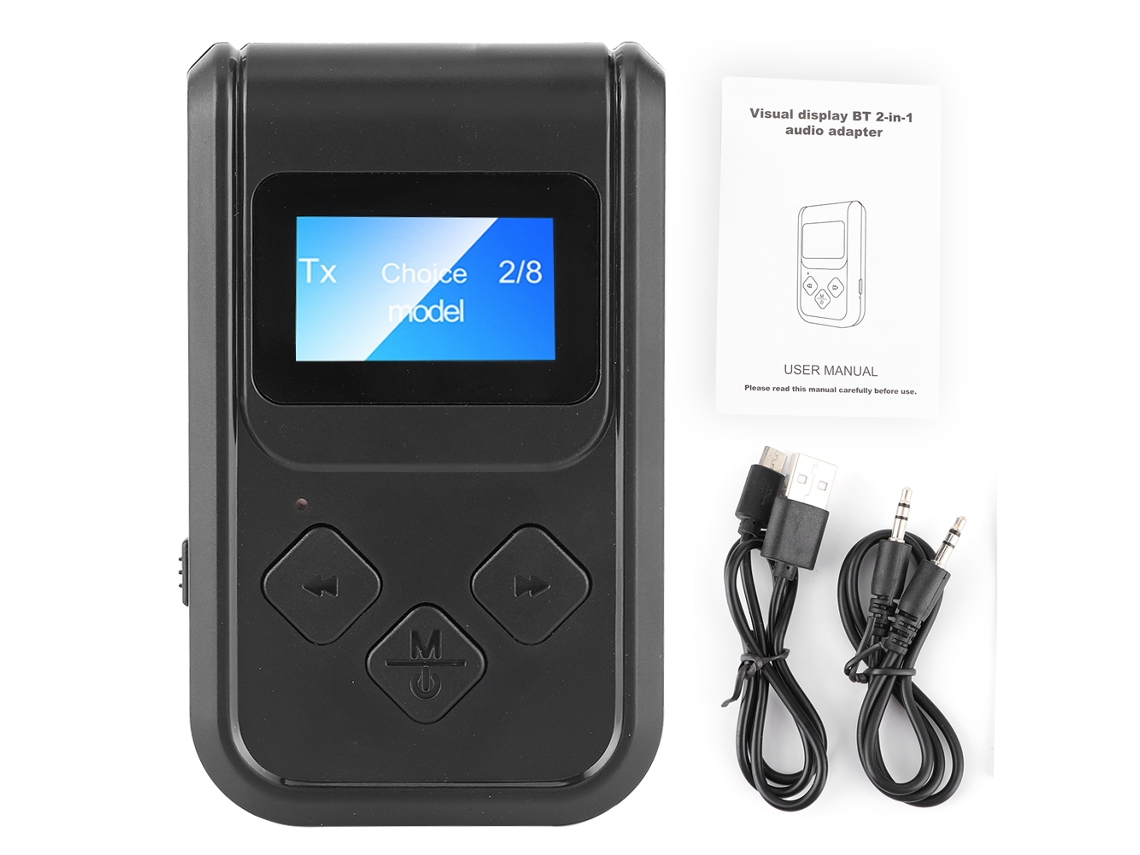 Adaptador De Áudio Bluetooth 5.0 Estéreo, Transmissor E Receptor Sem Fio Para Carro, Pc E Alto-falante De 3,5 Mm.