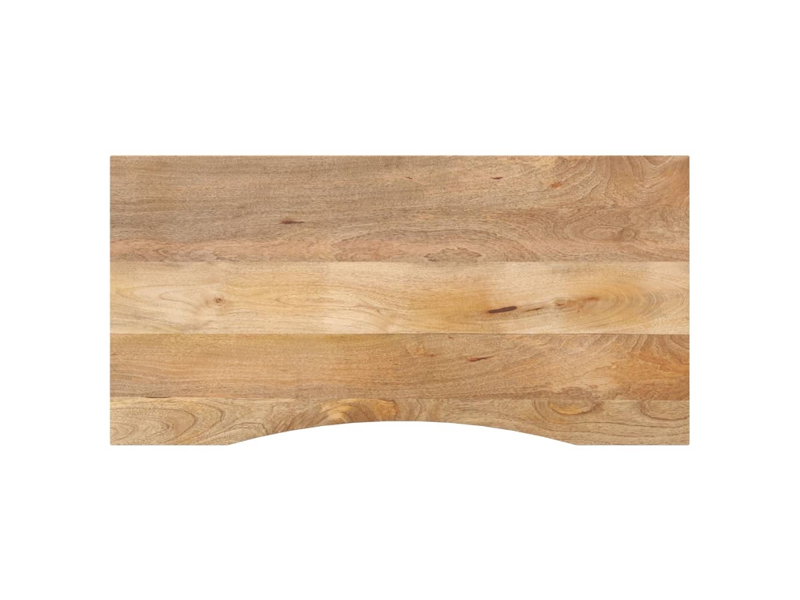 Vidaxl Tampo De Mesa Com Curva 110x60x2,5 Cm Mangueira Áspera Maciça