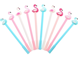 Conjunto De 10 Canetas Gel Fomiyes Em Formato Cisne, 5 Mm, Pretas,