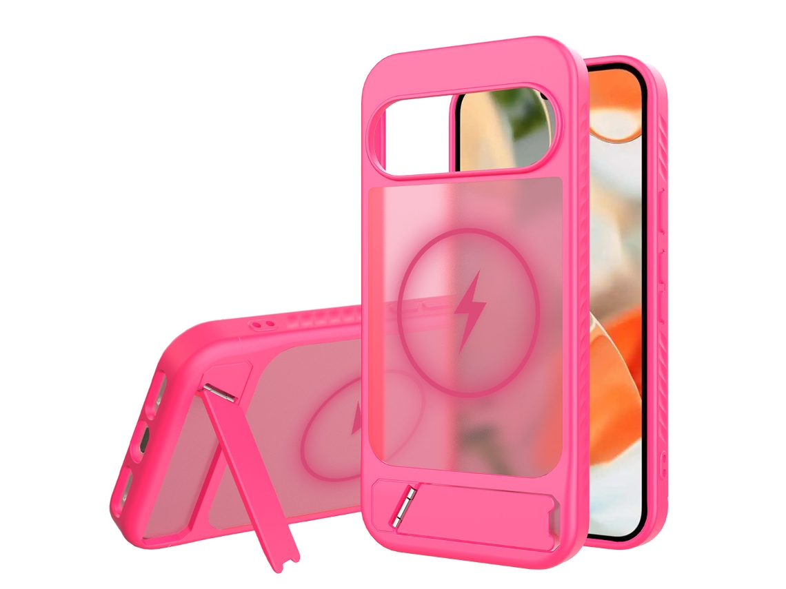 Capa Para Celular 2 Em 1 Com Suporte, Acabamento Fosco Semitransparente.magenta, Google Pixel 10a