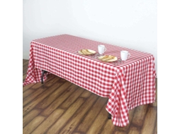 Mantel Rectangular De Tela Vichy Rojo Y Blanco Para Suministros De Fiestas Verano 2025