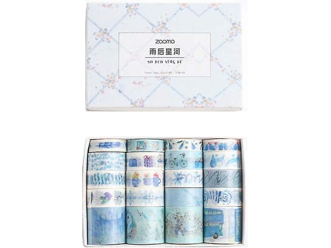 Conjunto de 20 rolos de fita adesiva decorativa Star Decor, fita adesiva azul Slowmoose (b 2 V)
