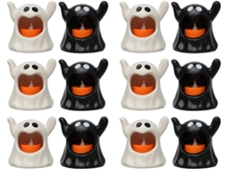 Conjunto De 12 Lindas Luzes De Halloween, Decoração De Festa Com Atmosfera Assustadora, Decoração Delicada