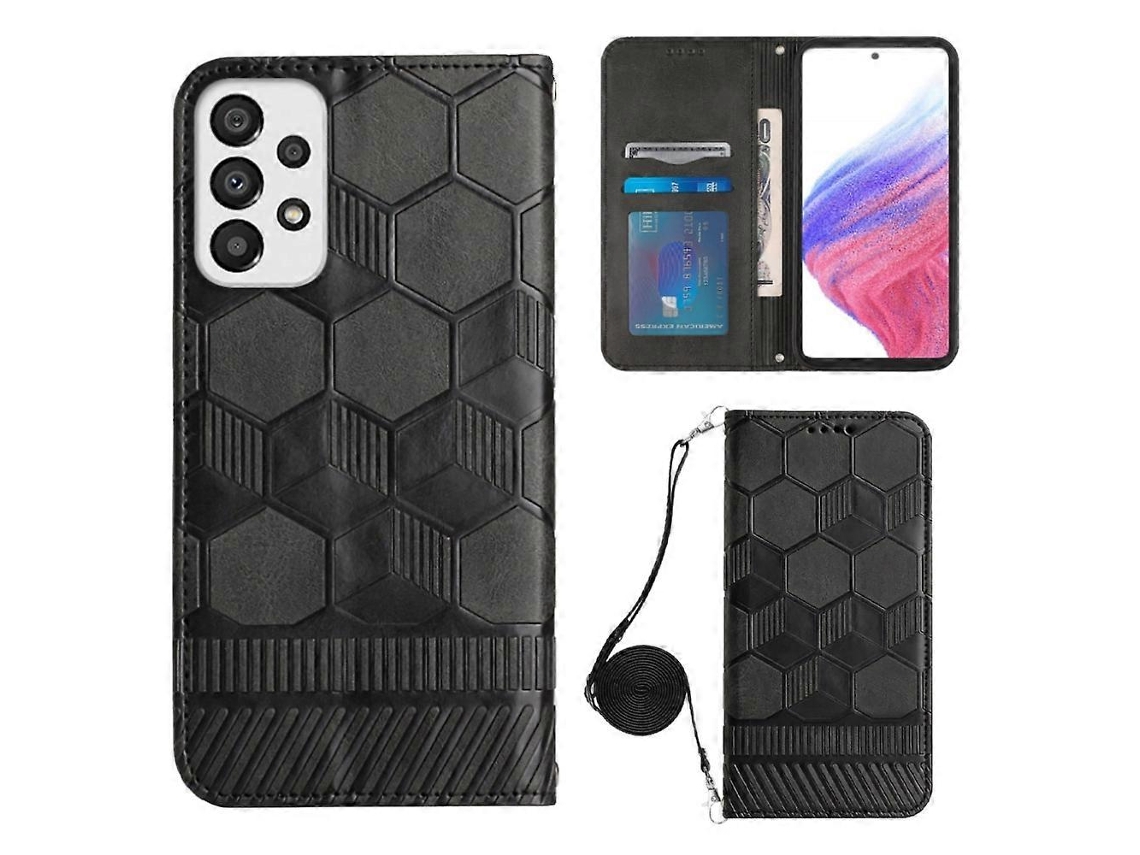 Capa De Celular Magnética Em Pu Com Textura De Futebol E Formato Transversal Para Samsung Galaxy A53 5g