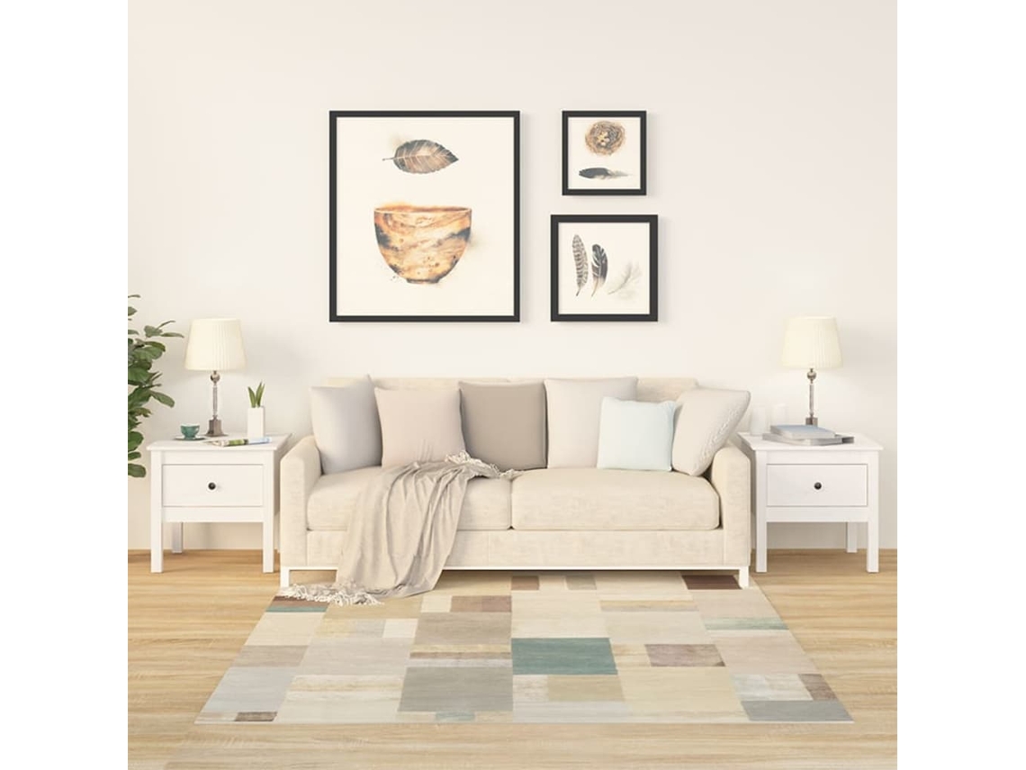 Vidaxl Mesas De Apoio 2 Pcs 50x50x49 Cm Madeira De Pinho Maciça Branco