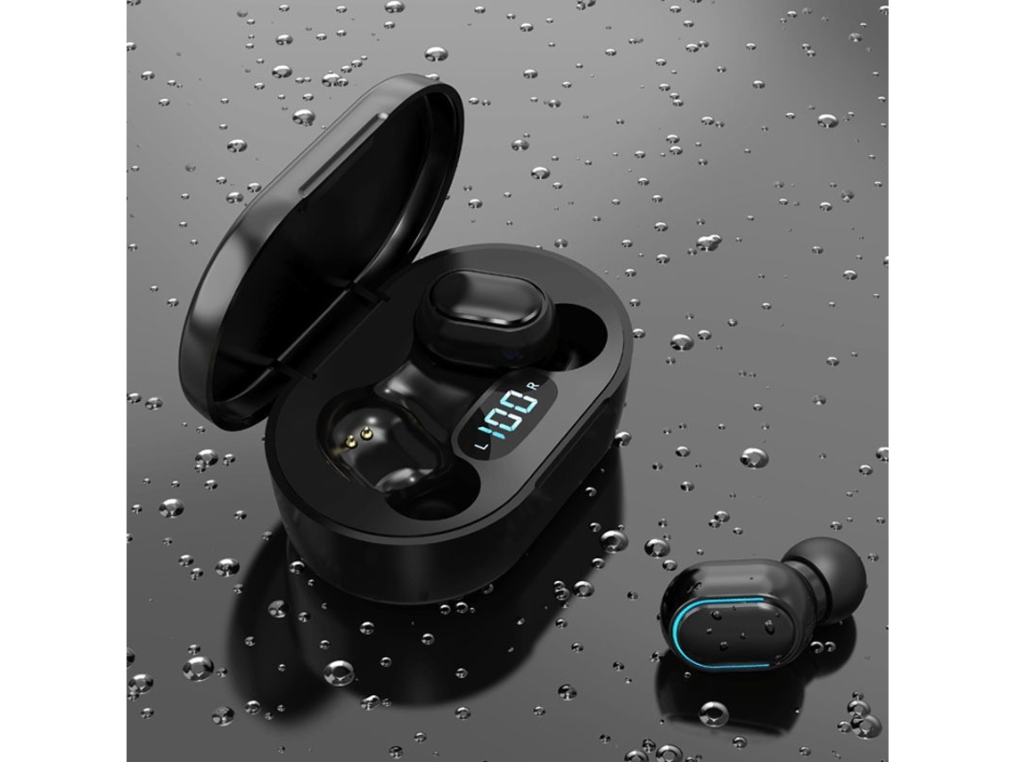 Auriculares Bluetooth True Wireless E7s Fone De Ouvuído 5.0 Compatível Com Tela Led Grande Capacidade De Carregamento 300 Mah Preto*