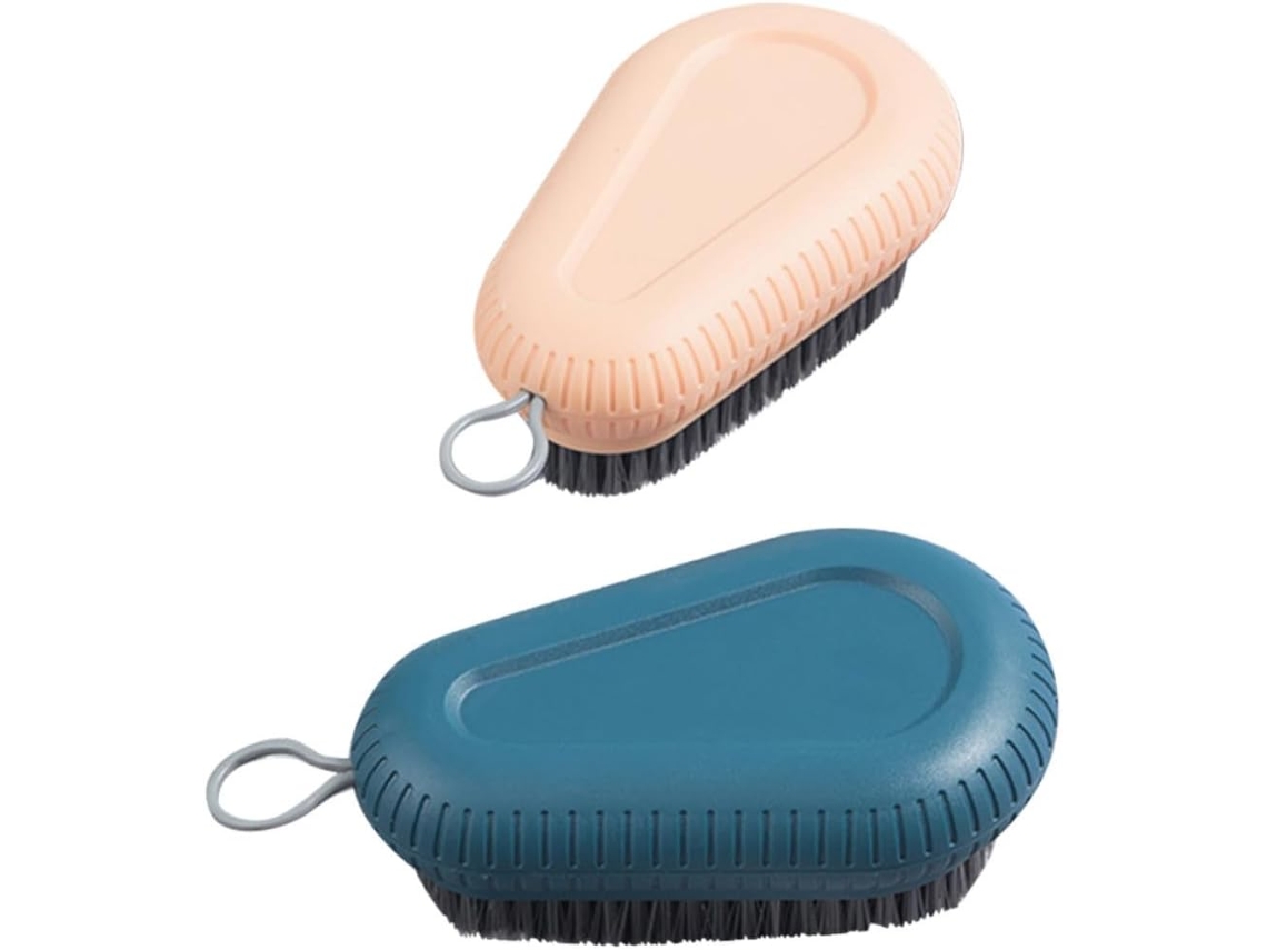 Escova De Limpeza Plástico Ukcoco Para Roupas, Cabo Resistente, 2 Peças, Orifício Para Pendurar, Ferramenta Multiuso