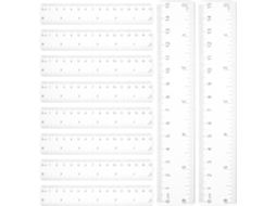 Réguas de plástico transparente Ultechnovo, 10 unidades, 15 cm, com marcações nítidas e multifuncionais para desenho.