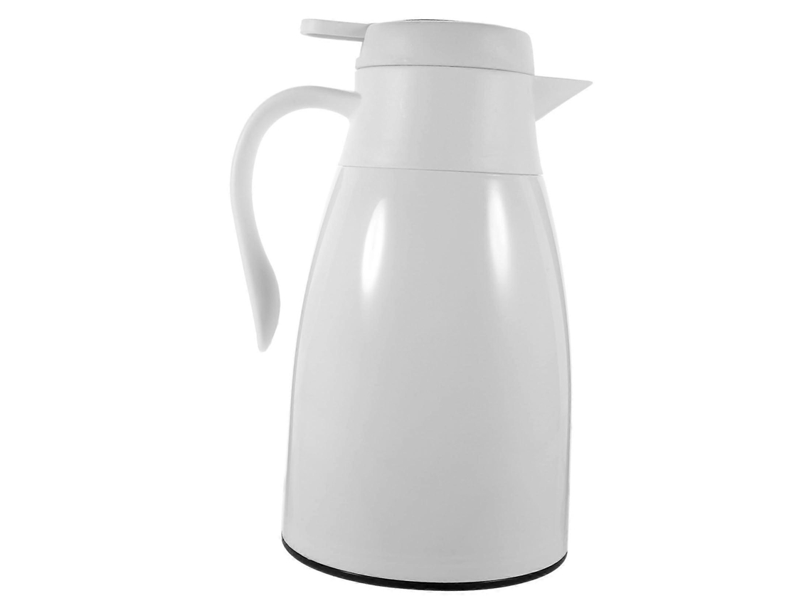 Chaleira Térmica Com Revestimento De Vidro, Garrafa Térmica Com Isolamento A Vácuo, Mantém A Temperatura Por Muito Tempo Para Chá E Café, Branca Perol