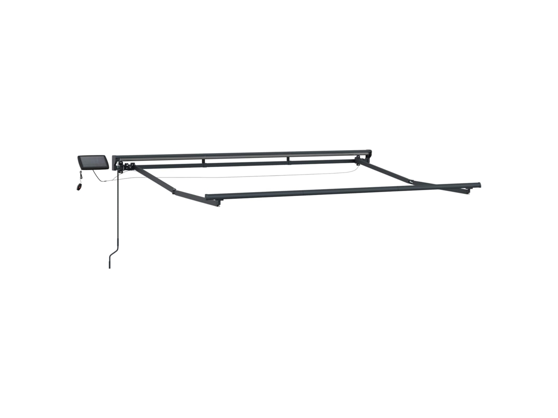 Conjunto 1 Toldo Retrátil Vidaxl Antracite Alumínio (3 X 2 M)