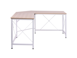 Escrivaninha em L 150x150x76cm de Mdf na Cor Natural para Escritório em Casa e Ambiente de Trabalho PAPRIKA