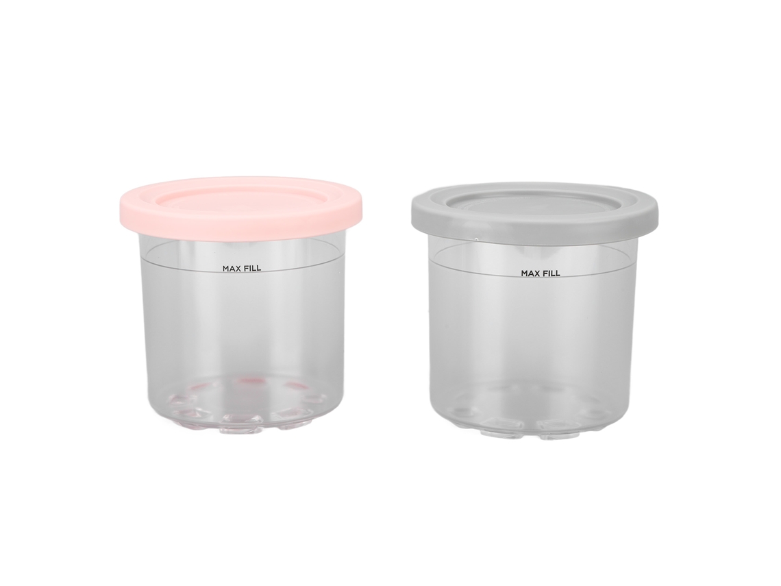 Copo de Sorvete LAXISCREED 600ml 2pcs Cinza e Rosa