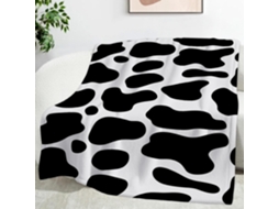 Manta com Estampa de Leopardo Vaca Multifuncional 130x150 Cm Flanela Macia e Aconchegante para Cama Cochilo no