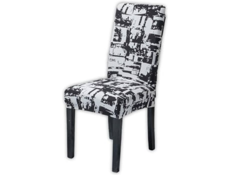 Pack 2 Coberturas de Cadeira Preto e Branco (40 x 50 x 50 cm)